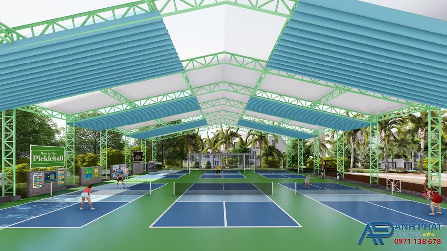 Thi công Sơn sân Pickleball Vinh Nghệ An